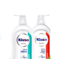 威露士(WALCH) kisso极是 无硅油 去屑 洗发水清新保湿 600ml+发膜精华护发素 600ml (单位 ：套