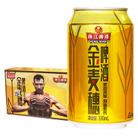 珠江啤酒10°P金麦穗啤酒330ml*6罐