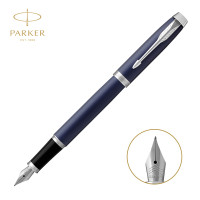 派克(PARKER)IM 蓝色白夹钢笔 墨水笔 蓝色 蓝色