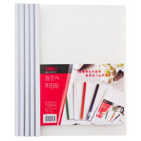 得力（deli） A4透明抽杆夹拉杆夹文件夹资料夹 办公用品 可夹60张 5532 5个装