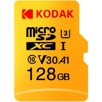 柯达(Kodak) 128GB TF(MicroSD) 存储卡 U3 A1 V30 读速100MB/s行车记录仪