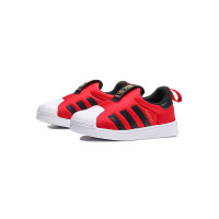[自营]adidas阿迪达斯三叶童鞋SUPERSTAR经典鞋0-4岁婴童鞋CG6581 CG6581浅猩红+1号黑色+白色 26.5码/适合脚长155mm
