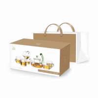 穆朗 高硼硅玻璃清风壶组 M6018 壶600ml 杯130ml