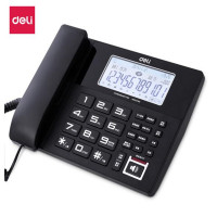 得力（deli)录音电话机 固定座机 办公家用 来电显示 799 黑