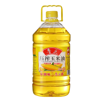 鲁花压榨玉米油5L 非转基因物理压榨一级玉米油食用油 单桶装