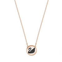 SWAROVSKI 施华洛世奇 HALLSWAN人造水晶女士吊坠项链灰色镀玫瑰金色轻奢饰品 5382446 玫瑰金