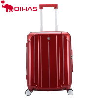 爱华仕(OIWAS)旅行箱拉杆箱行李箱商务密码箱20寸飞机轮登机箱24寸万向轮拉杆箱PC+ABS 6379 红色 24寸