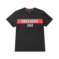 Skechers斯凯奇 针织短袖T恤衫男 L319M046 0018-碳黑 XL