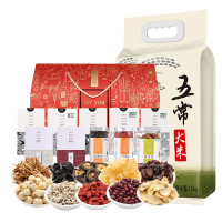 分2包发 礼包13（姚朵朵 大福哟·杂粮干货礼盒2100克+塞翁福 五常大米2.5Kg/袋礼盒装）