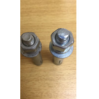 ZDET 普通镀锌螺栓 M12,60mm,钢,镀锌,配平垫弹簧垫螺母