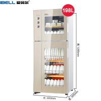 爱贝尔(IBELL)ZTP-198消毒柜 二星级上下分控 立式消毒柜家用 中温烘干 碗筷餐具大容量厨房双门高温消毒