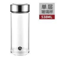 富光 水晶玻璃杯茶马仕高端单层玻璃杯男士商务办公泡茶杯定制刻字 TM-1012 (单层)538ML 银色