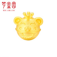 [新品]梦金园黄金串珠手链生肖鼠3D硬金皇冠金鼠手串手绳男女 硬金转运珠（定价）