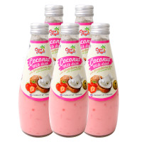 泰国进口 COCO ROYAL可可优 草莓味椰子饮料（含椰子果肉）290ml*5瓶装
