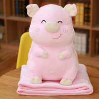 鸱吻福猪毛绒玩具（1*1.7m，45cm 粉色 毛毯款）