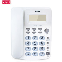 【精选】得力（deli） 787来电显示办公家用电话机/固定电话/座机 耐磨不褪色 白色
