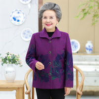 迪鲁奥（DILUAO)老年人女装秋冬季加绒外套奶奶装上衣60-80岁老太太衣服妈妈装_312 3XL建议121-135斤 紫色上衣