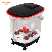 茗振电子 足浴盆MZ-999U电动滚轮按摩器 深桶可泡小腿洗脚盆泡脚桶 4种模式成人儿童通用 家用恒温加热养生智能足疗机