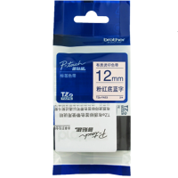 [精选]兄弟原装 TZe-FAE3 12mm粉红底蓝字 8米标签色带(两只价格) 粉色