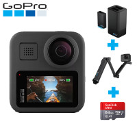 GoPro MAX全景相机高清运动相机水下潜水 官方标配+三向+双充+64G卡