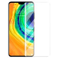 图拉斯华为mate30pro钢化膜mate30手机全屏覆盖全包曲面玻璃蓝光膜 高清膜 曲面手机保护膜 防爆防蓝光护眼 高清膜Mate30-送助贴器