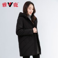 yaloo/雅鹿羽绒服女冬季休闲外套2019新款加厚保暖时尚冬装F 黑色 175/2XL