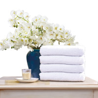 富安娜 (FUANNA) 素色纯棉浴巾 70*140cm 浴巾 370g 白色 默认尺寸