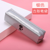恒品(HENGPIN)大容量笔袋韩国简约女小学生闪亮珠光创意可爱网红文具盒铅笔袋日系潮个性初中生女生ins风笔盒 小号珠光笔袋（银色/小拉链）