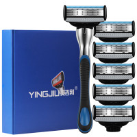 英吉利(yingjili)YB-502礼盒装 男士剃须刀 净速+5+1层刮胡刀（1刀架+6刀头）