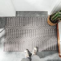 入户地垫进防滑垫家用口地毯入脚垫玄关耐磨防滑客厅垫_8 50x80cm 时光回廊-灰