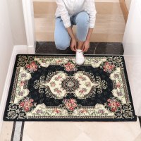 欧式地垫垫进入户口脚垫进垫子厅玄关卧室家用客厅地毯_1_434 120×160CM（送浴室吸水垫） 165深蓝
