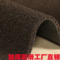 丝圈毯塑料地毯入户厅地垫pvc进蹭土加厚垫家用简约现代_864 60*100 超厚纯棕色（可自己裁剪）