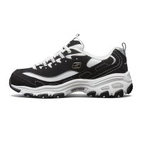 Skechers斯凯奇女鞋复古厚底增高老爹鞋熊猫鞋休闲鞋运动鞋11930 黑色/白色/BKW 38.5