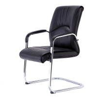 卓澳(ZHUOAO)电脑椅家用弓形脚 会议椅办公椅子职员椅 黑色