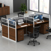 卓澳(ZHUOAO)办公家具屏风办公桌职员桌员工电脑工作位 四人位