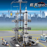 WQ开智83001 兼容乐高积木中国航天神州十号火箭卫星益智拼装玩具