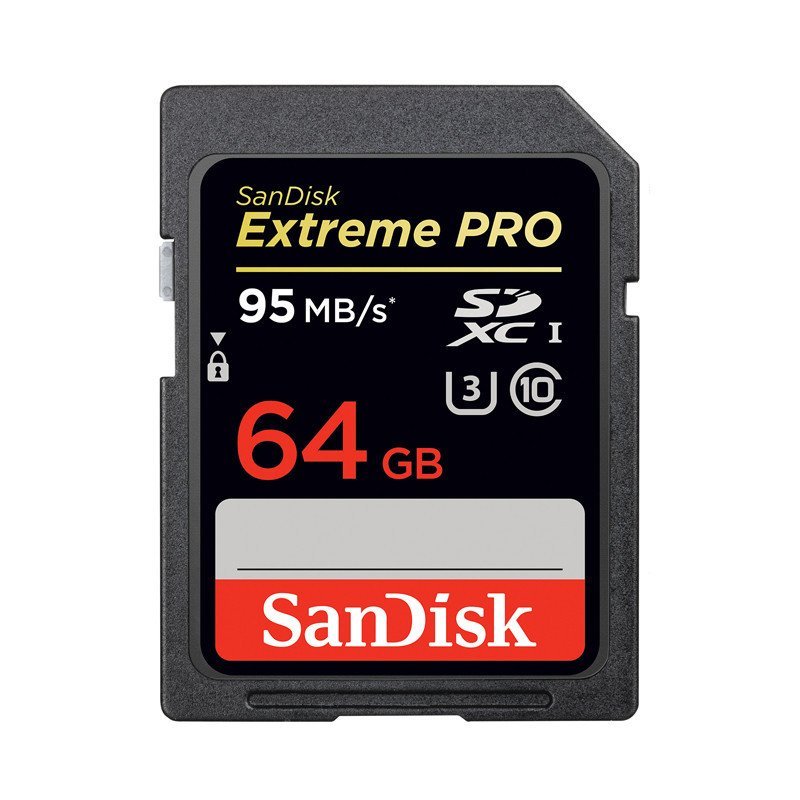 闪迪sandisk extremepro(64g)sd卡 高速存储卡(95m/s)数码相机内存卡