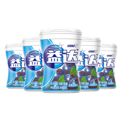 益达 木糖醇蓝莓味40粒瓶装56g