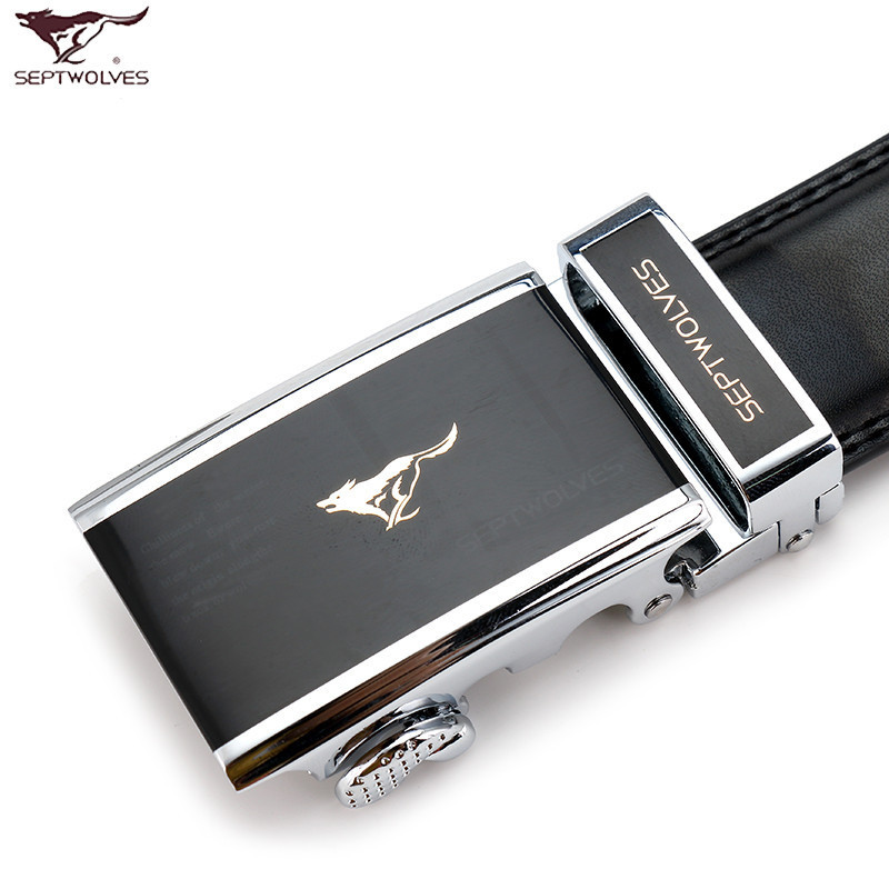 七匹狼(septwolves)男士皮带腰带牛皮真皮正品自动扣 110-120cm sh