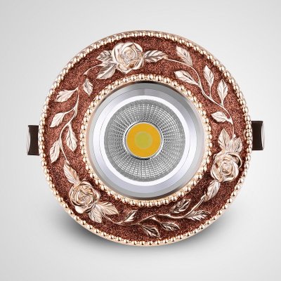 研匠 简欧欧式led筒灯led射灯玫瑰花客厅灯走廊过道玄关灯高端3w5w7w