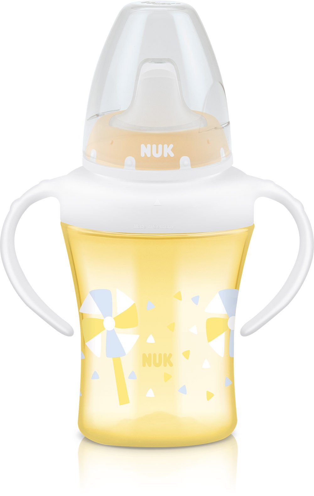 nuk pp 宽口 双柄透明学习软鸭嘴杯200ml 6个月以上