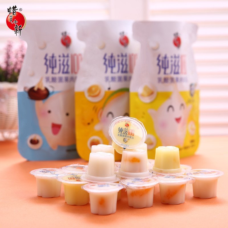 蜡笔小新 纯滋100乳酸菌果肉果冻 马蹄味 200g