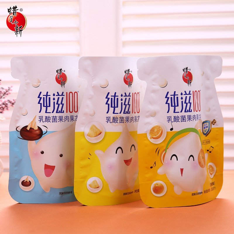 蜡笔小新 纯滋100乳酸菌果肉果冻 香橙味 200g