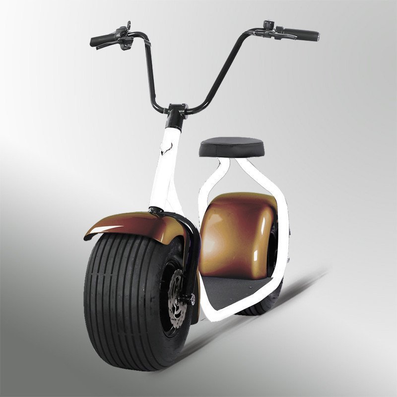 塞夫seev智能体感电动车citycoco咖啡棕白色