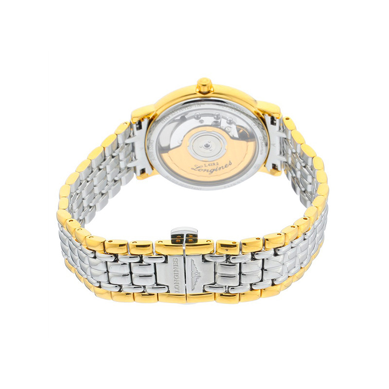 浪琴瑰丽间金背透机械男士手表l48212127白色表盘