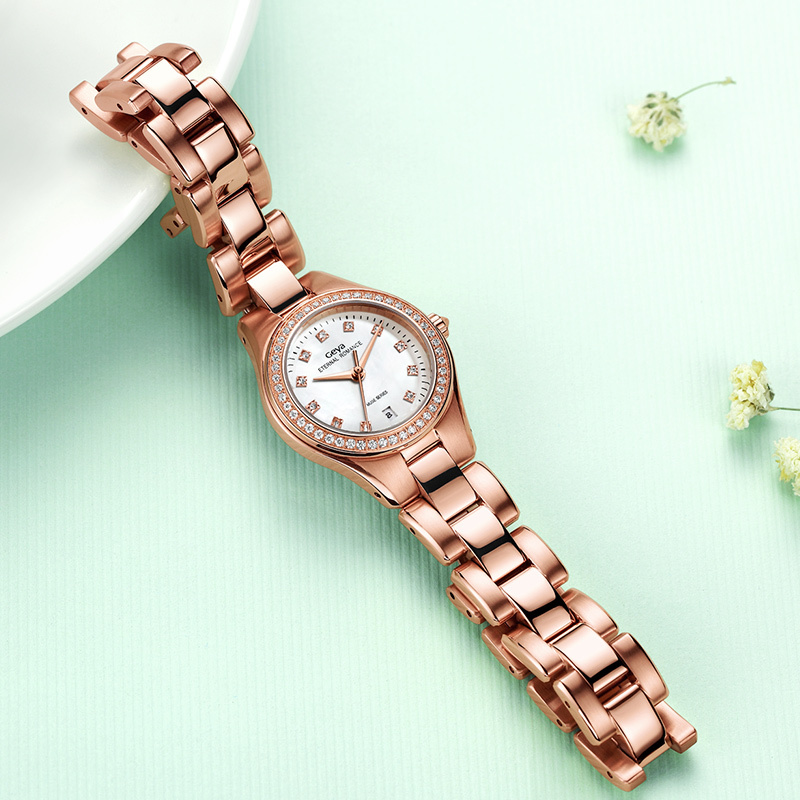 geya格雅手表女学生韩版简约潮流石英表休闲大气女士手表g76022lhwk