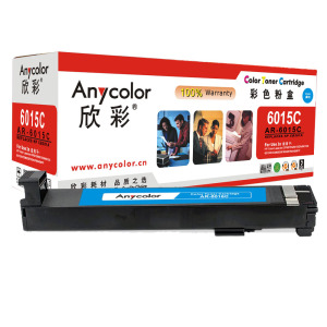 欣彩(Anycolor)CB381A粉盒(专业版)AR-6015C蓝色墨粉盒 适用惠普HP CP6012 6015
