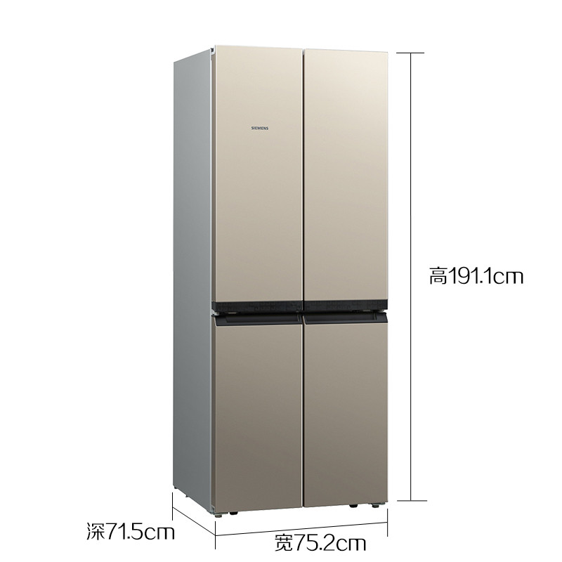 限SUPRE会员：SIEMENS 西门子 BCD-481W(KM49EA30TI) 对开门冰箱 481升