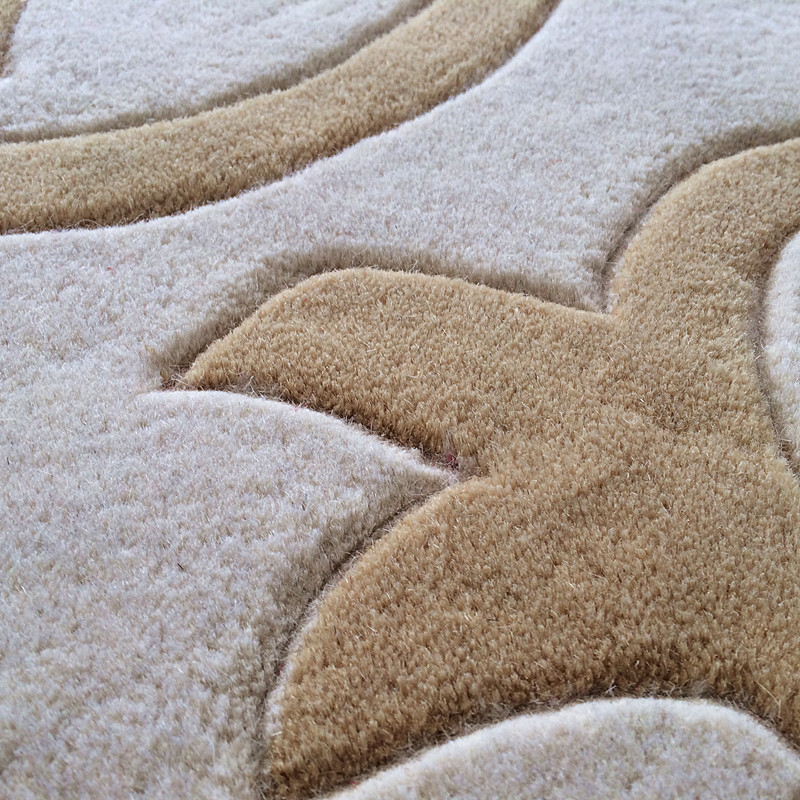 苏宁超市自营 加厚防滑手工地毯欧式客厅纯羊毛地毯茶几地毯卧室满铺