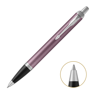 派克(PARKER)新品IM丁香紫白夹原子笔